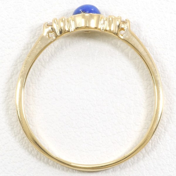 18K Yellow Gold Lapis Lazuli Diamond Ring for Women - Elegant Blue Stone Engagement & Wedding Band - Perfect for Anniversary, Valentine's Day & Special Occasions