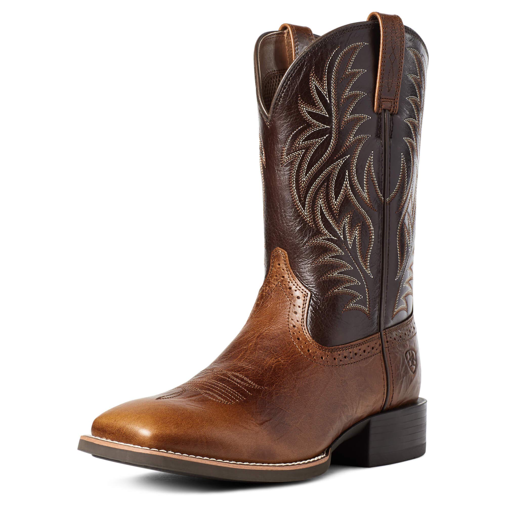 Ariat Men's Sport Wide Square Toe Cowboy Boots - Western Riding, Country Fashion & Work Boots for Outdoor Activities