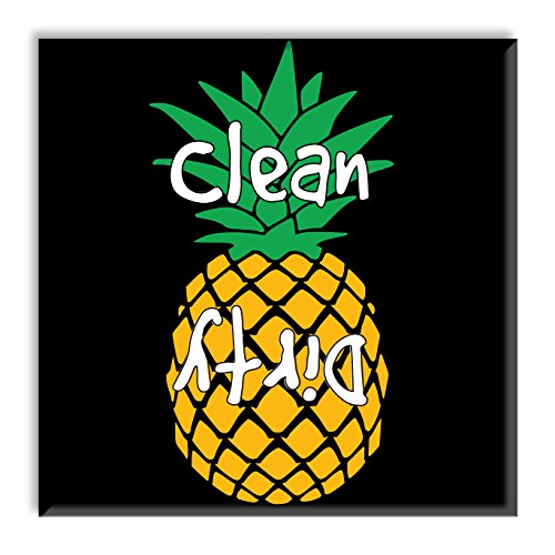 Funny Pineapple Dishwasher Magnet - Strong Clean/Dirty Sign for Dishwasher - Perfect for Kitchen Organization & Dishwashing Reminder