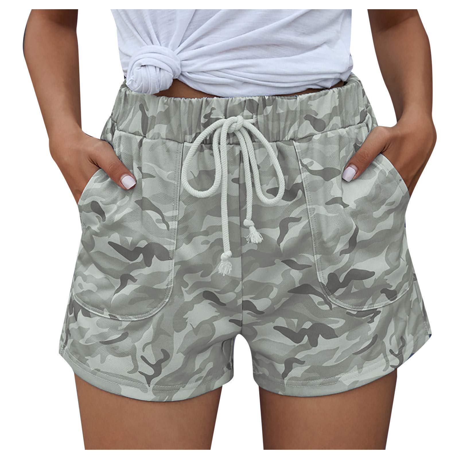 Women's Summer Shorts with Pockets - Lightweight Athletic Running Casual Baggy Shorts for Beach, Yoga, Travel & Outdoor Activities