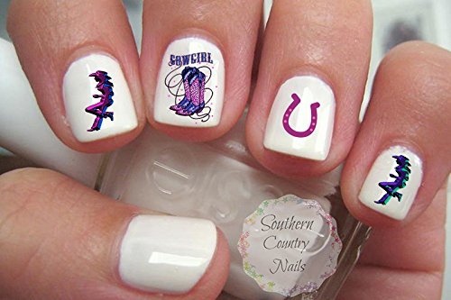 Cowgirls C101 Western Nail Art Decals - Premium DIY Western Style Nail Stickers for Women & Girls - Perfect for Country Concerts, Rodeos & Western Themed Parties