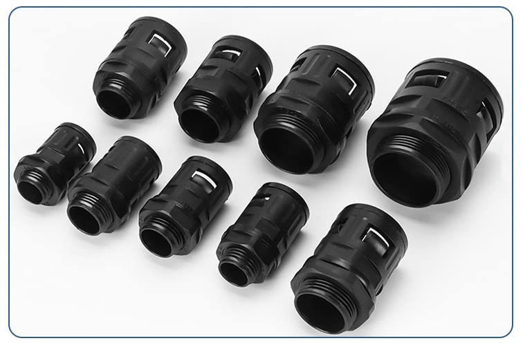 Fielect 3pcs Black PG11 Cable Gland Connector for AD15.8 Pipes - Corrugated Tube Clamps for Electrical Wiring