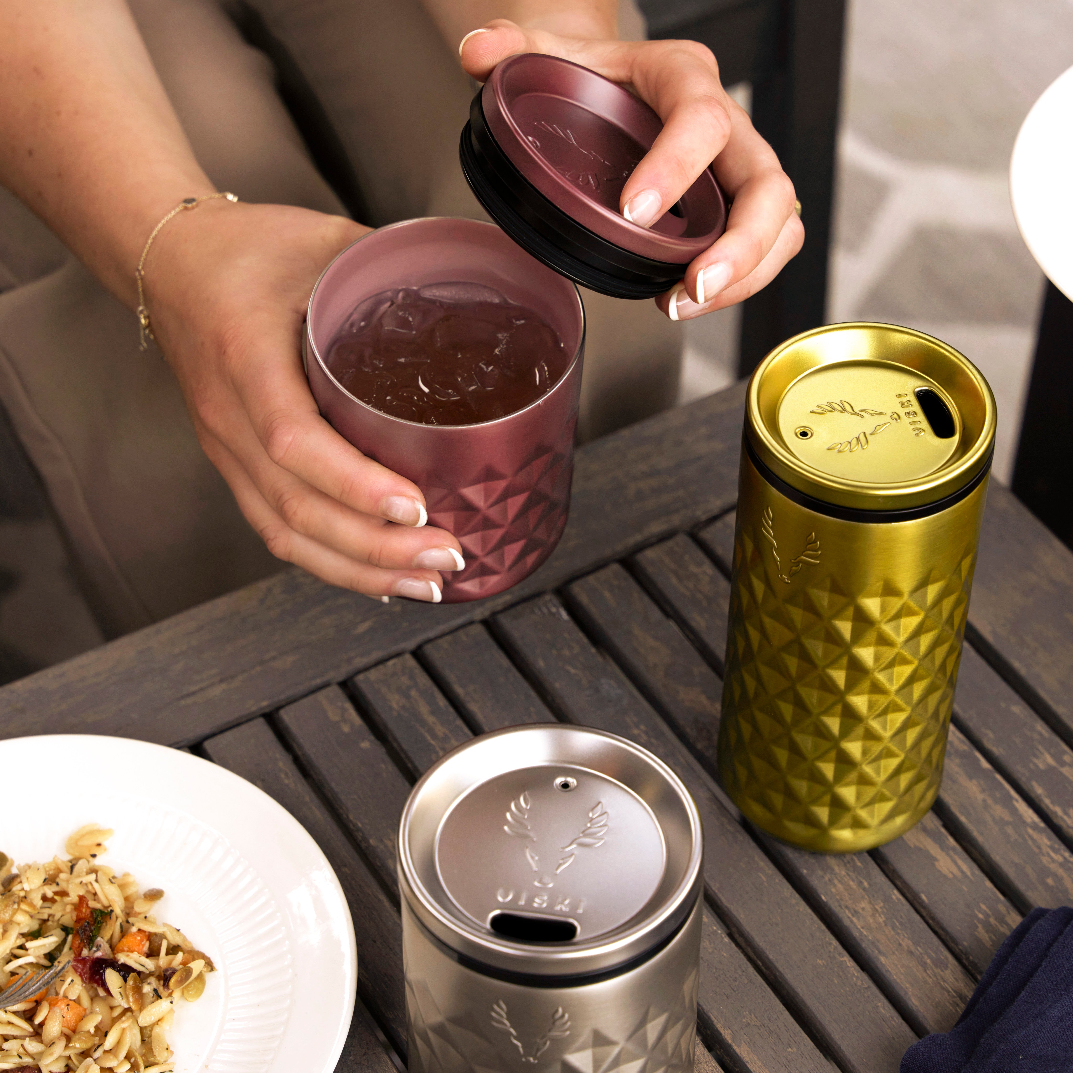 Premium Stainless Steel Tumbler with Platinum Finish - Insulated Double Wall Vacuum Mug for Hot & Cold Drinks - Perfect for Office, Travel, Gym, and Outdoor Adventures