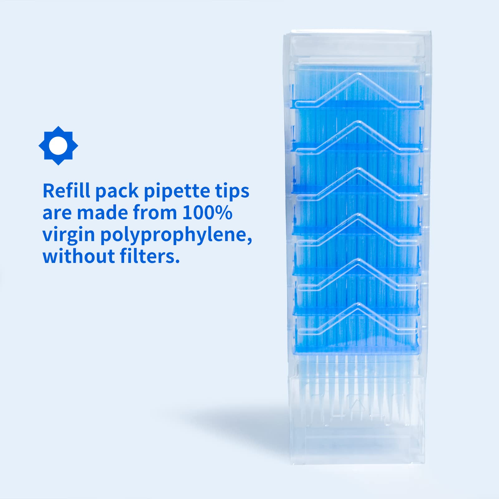 Biologix Lab 10ul Low Retention Universal Pipette Tips - Sterile, Autoclavable, No Filter, 9600-Pack (Made in 100,000 Cleanroom) - Ideal for PCR, Cell Culture & Molecular Biology Experiments