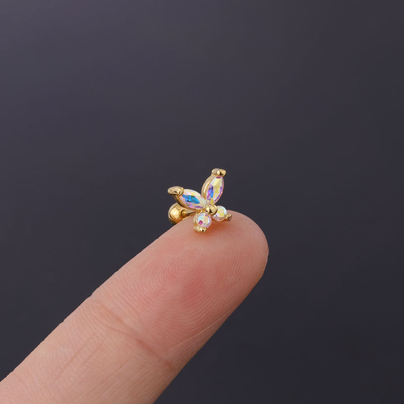 20G Cartilage Tiny Stud Earrings - Butterfly Design Stainless Steel Earrings for Women | Perfect for Daily Wear, Parties & Gifts