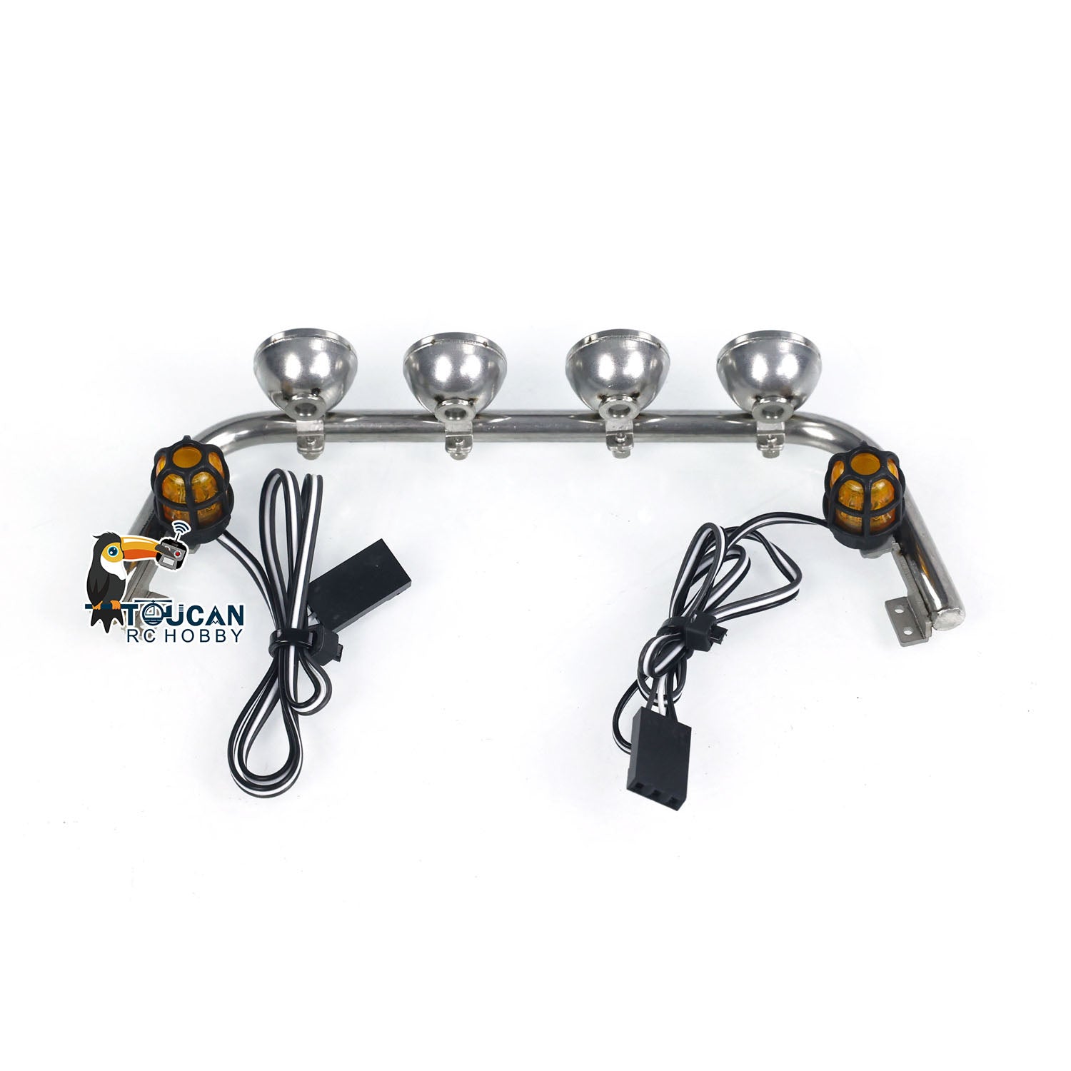 1/14 Scale RC Truck LED Rotating Spot Light Bar - Plastic Cabin Roof Lamp for Radio Controlled Cars, DIY Simulation Models - Perfect for Off-Road Adventures & Nighttime Racing