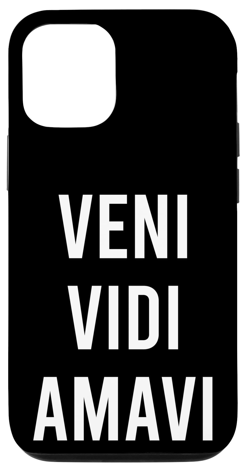 Veni Vidi Amavi iPhone 12/12 Pro Case - Retro Latin Phrase 'I Came I Saw I Loved' Protective Cover | Perfect Gift for Birthday, Anniversary & Valentine's Day | Durable & Stylish Phone Case for Daily Use