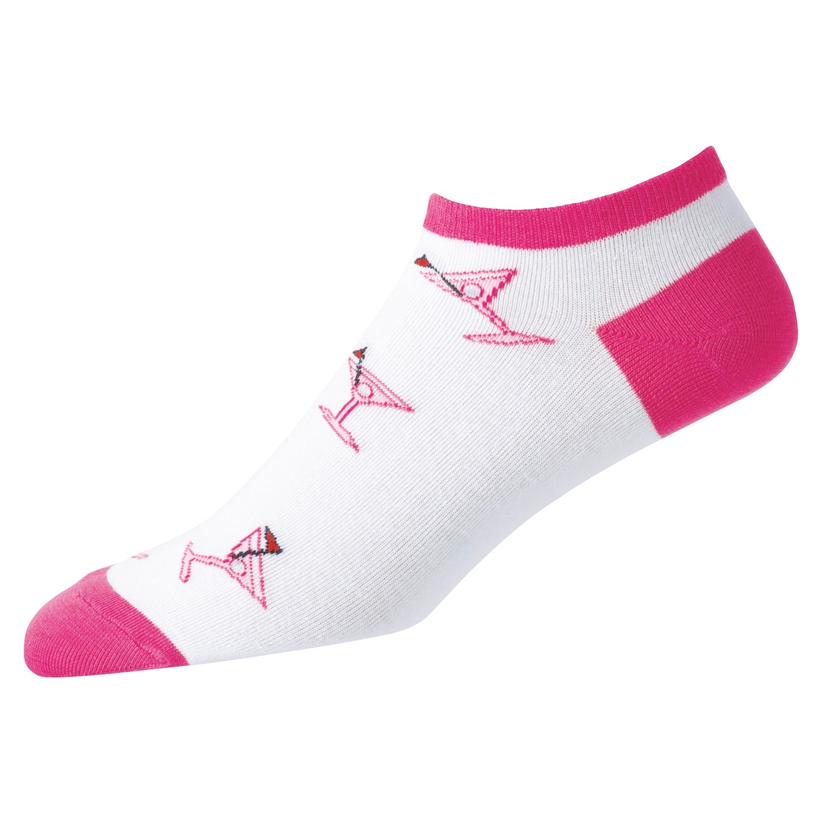 FootJoy ComfortSof Martini Print Women's Low Cut Socks - Breathable Athletic Socks for Golf, Tennis & Casual Wear
