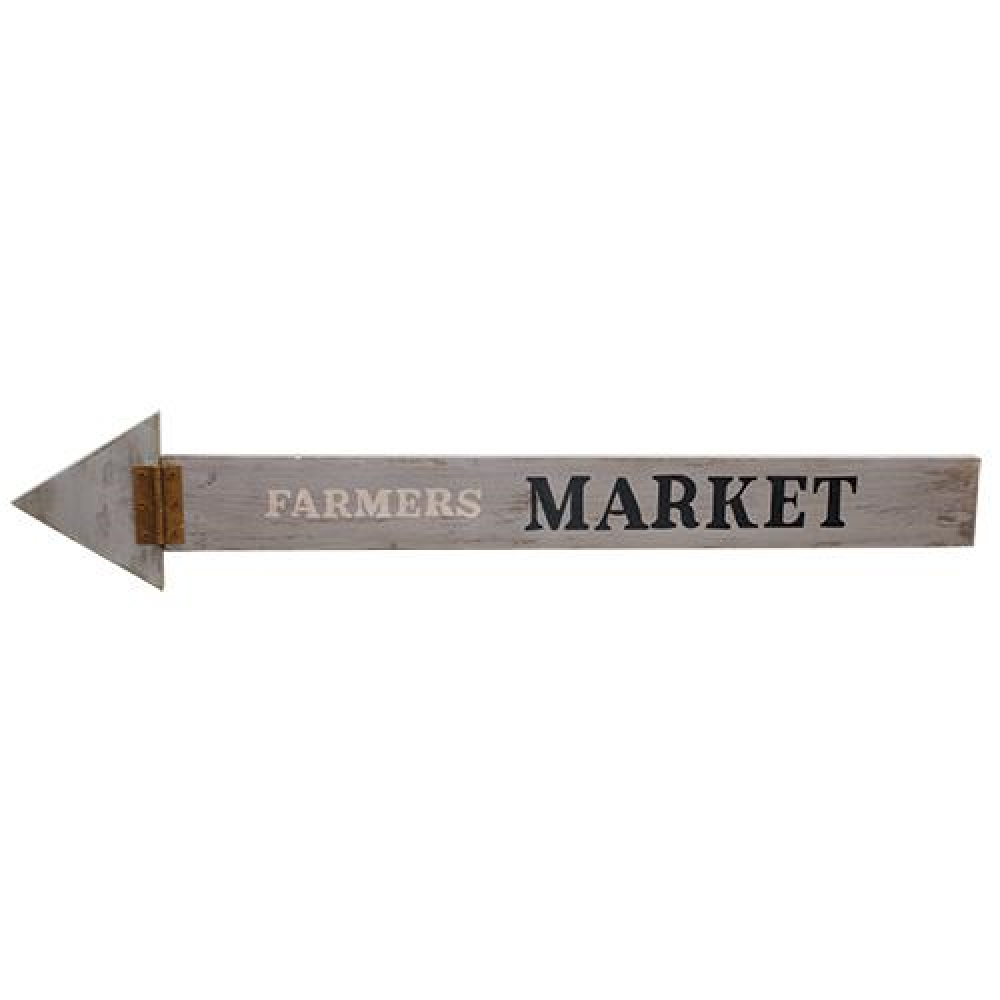 Farmers Market Arrow Sign - Rustic Wooden Directional Sign for Farmers Markets, Craft Fairs & Outdoor Events - Perfect for Roadside Stands, Barn Weddings & Country Decor