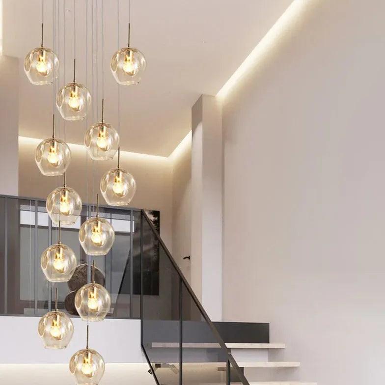 Elegant Vertical Water Drops Glass Chandelier - Modern Crystal Ceiling Light Fixture for Dining Room, Living Room, Bedroom & Entryway Decor