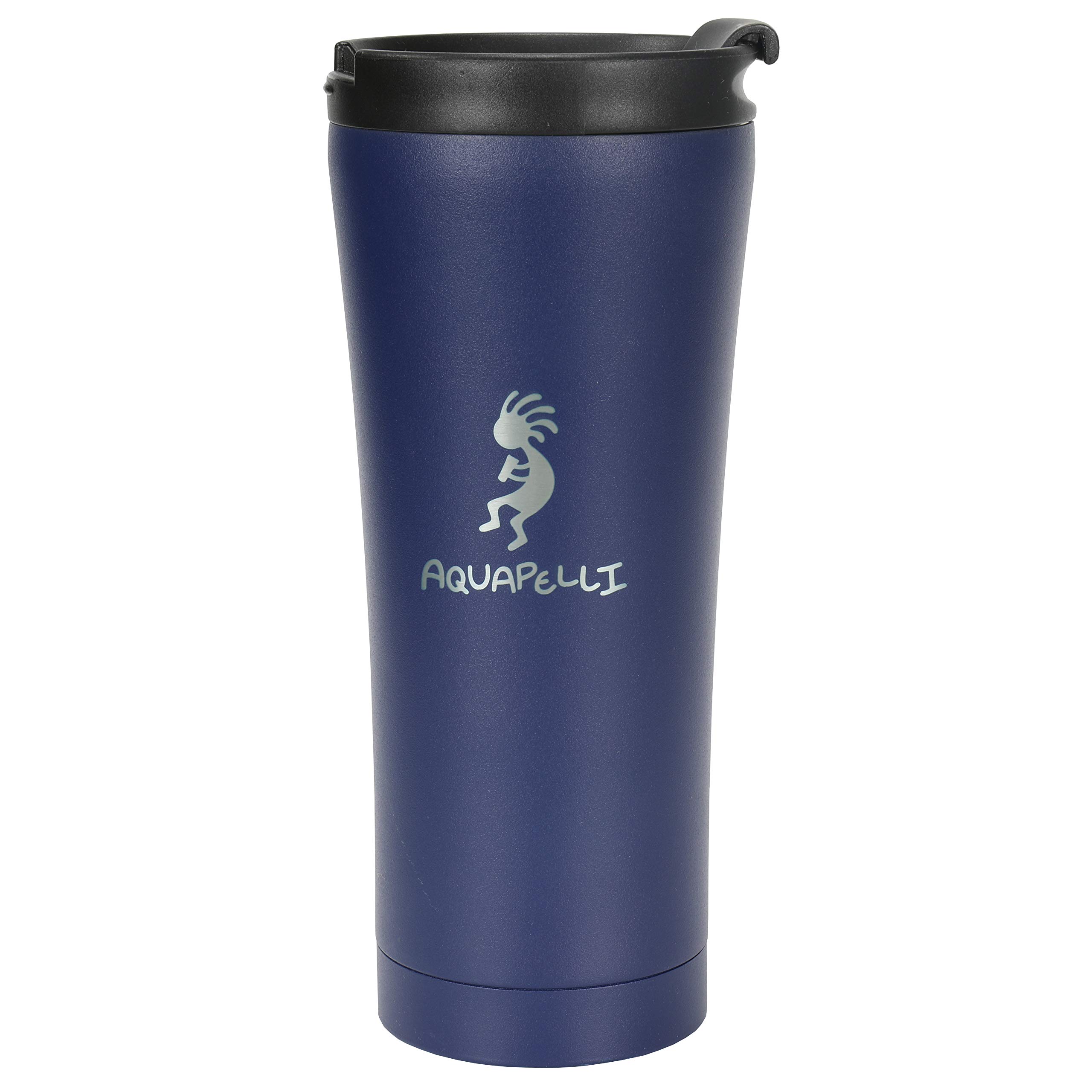 Premium Vacuum Insulated Travel Coffee Mug - 16oz Stainless Steel Thermos, Leak-Proof & Temperature Retention (Blueprint Blue) - Perfect for Commuting, Camping & Office Use