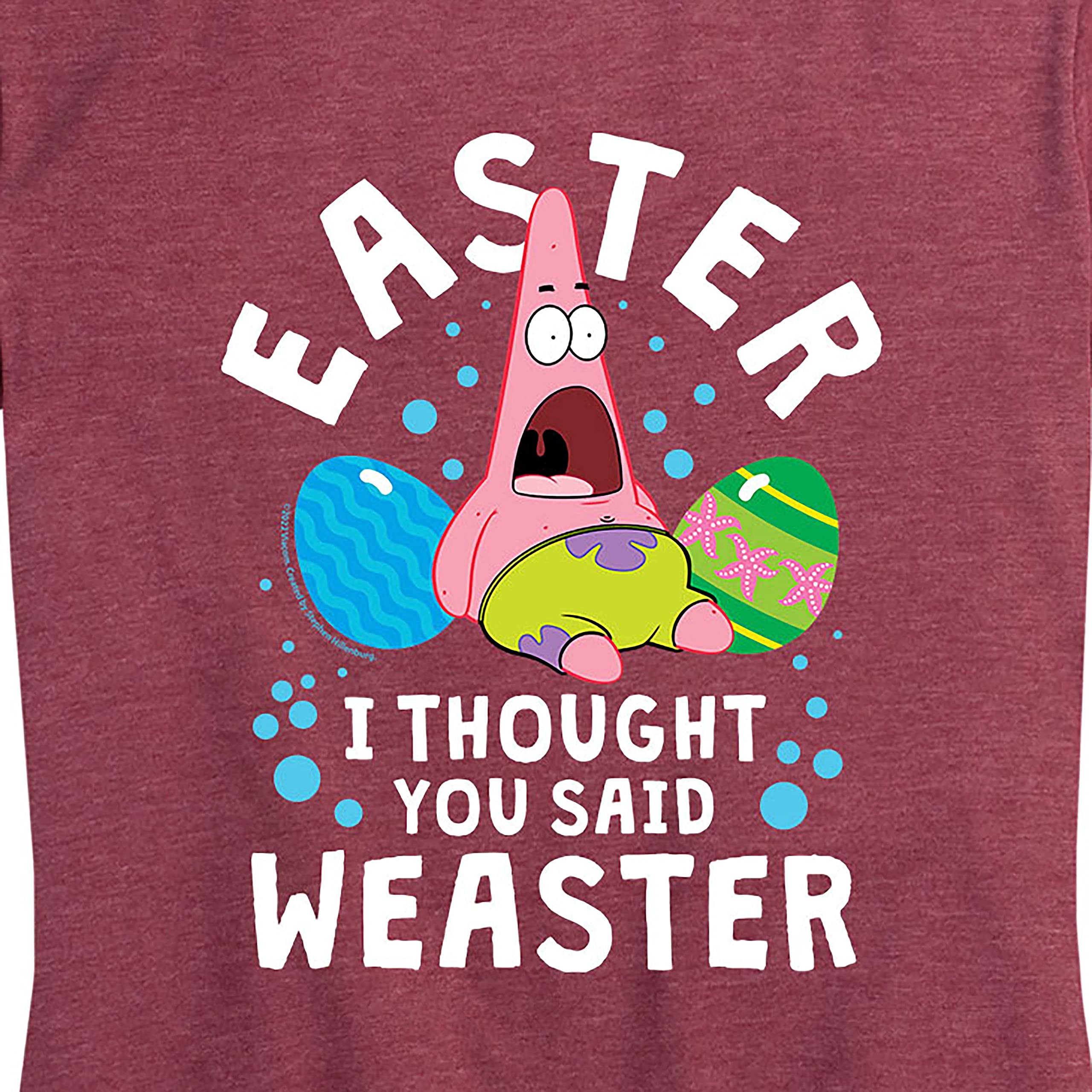 Spongebob Squarepants Easter Egg Graphic T-Shirt for Women - Funny Cartoon Short Sleeve Tee - Perfect for Easter Celebrations, Cosplay & Casual Wear