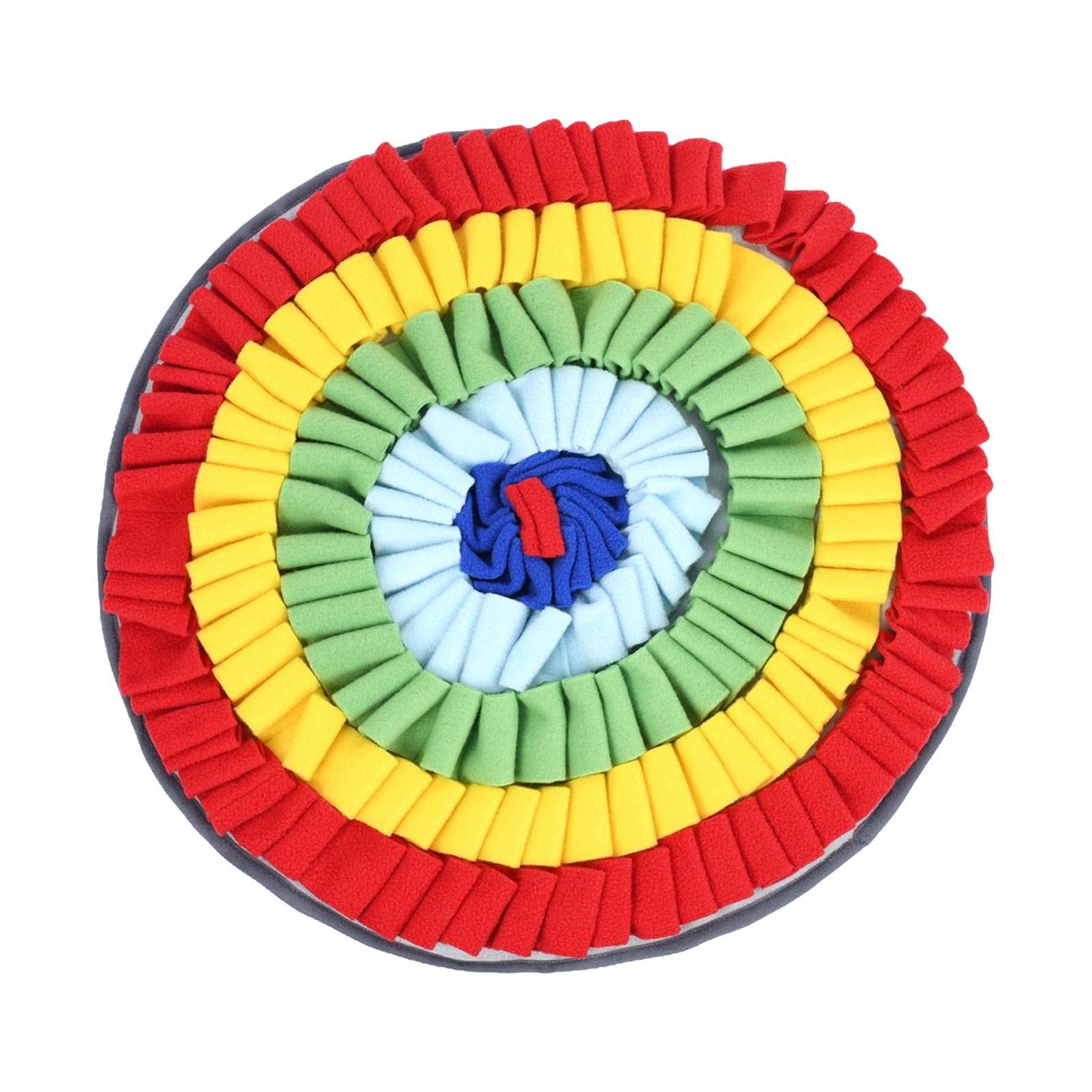 PETSOLA Interactive Snuffle Mat for Dogs - Slow Feeding Puzzle Toy with Scent Game for Mental Stimulation - Red - Perfect for Boredom Relief, Training & Enrichment Activities at Home or Outdoors