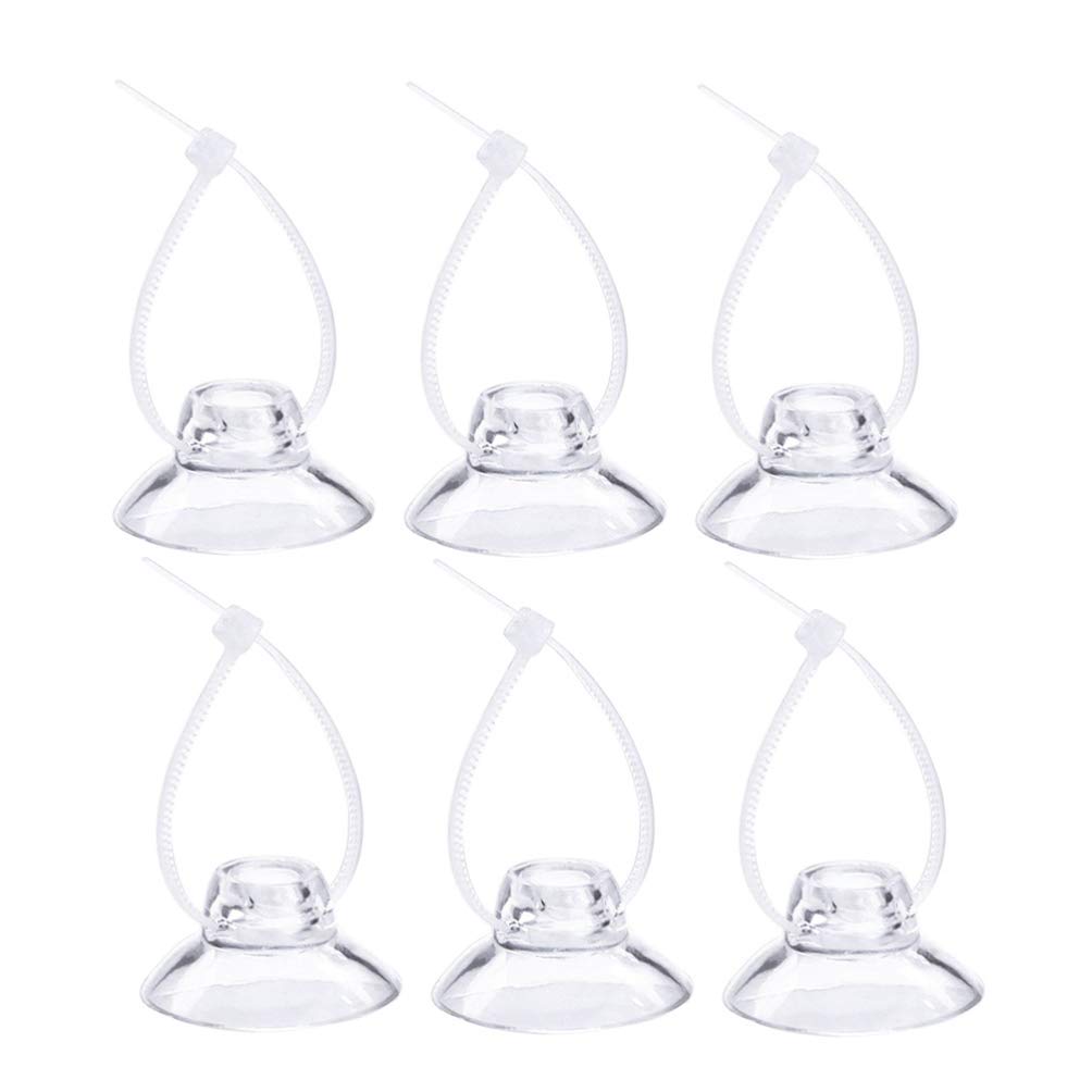 8-Piece Aquarium Suction Cup Clips with Zip Cable Ties - Secure Shrimp Nest & Fish Tank Accessories | Durable Underwater Hooks for Aquascaping, Plant Anchoring & Decoration | Perfect for Freshwater & Saltwater Tanks