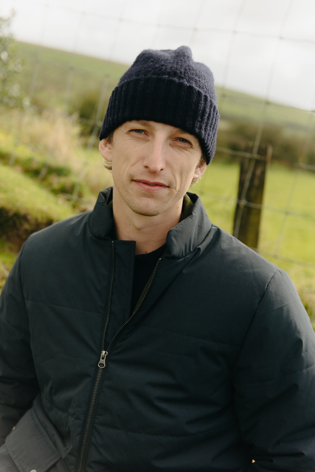 Navy Blue Lambswool Ribbed Beanie for Men & Women - Soft Winter Hat for Cold Weather, Outdoor Activities & Casual Style