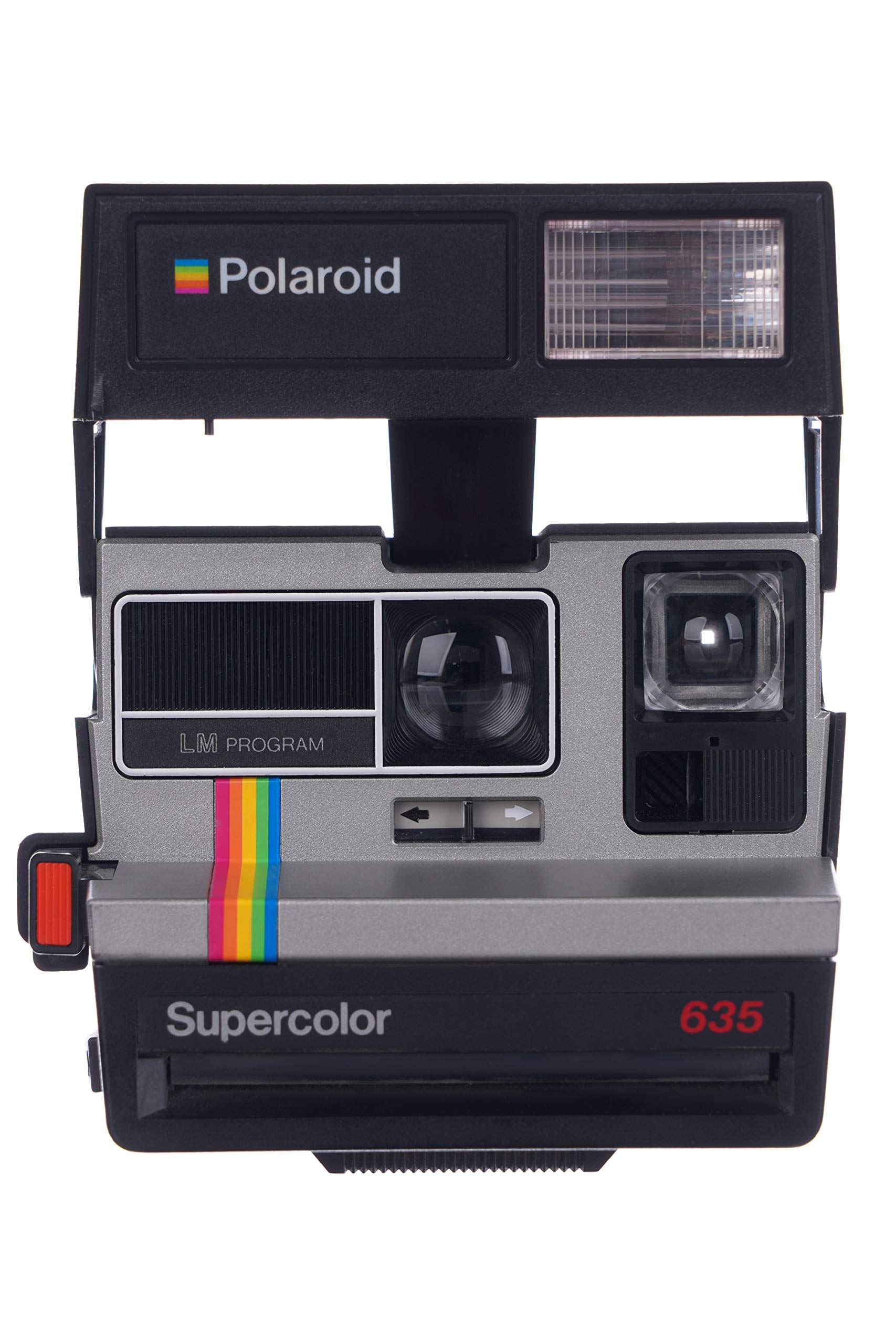 Polaroid Supercolor 635 Instant Film Camera - Vintage Silver with Rainbow Stripe | Perfect for Parties, Weddings & Creative Photography Gifts