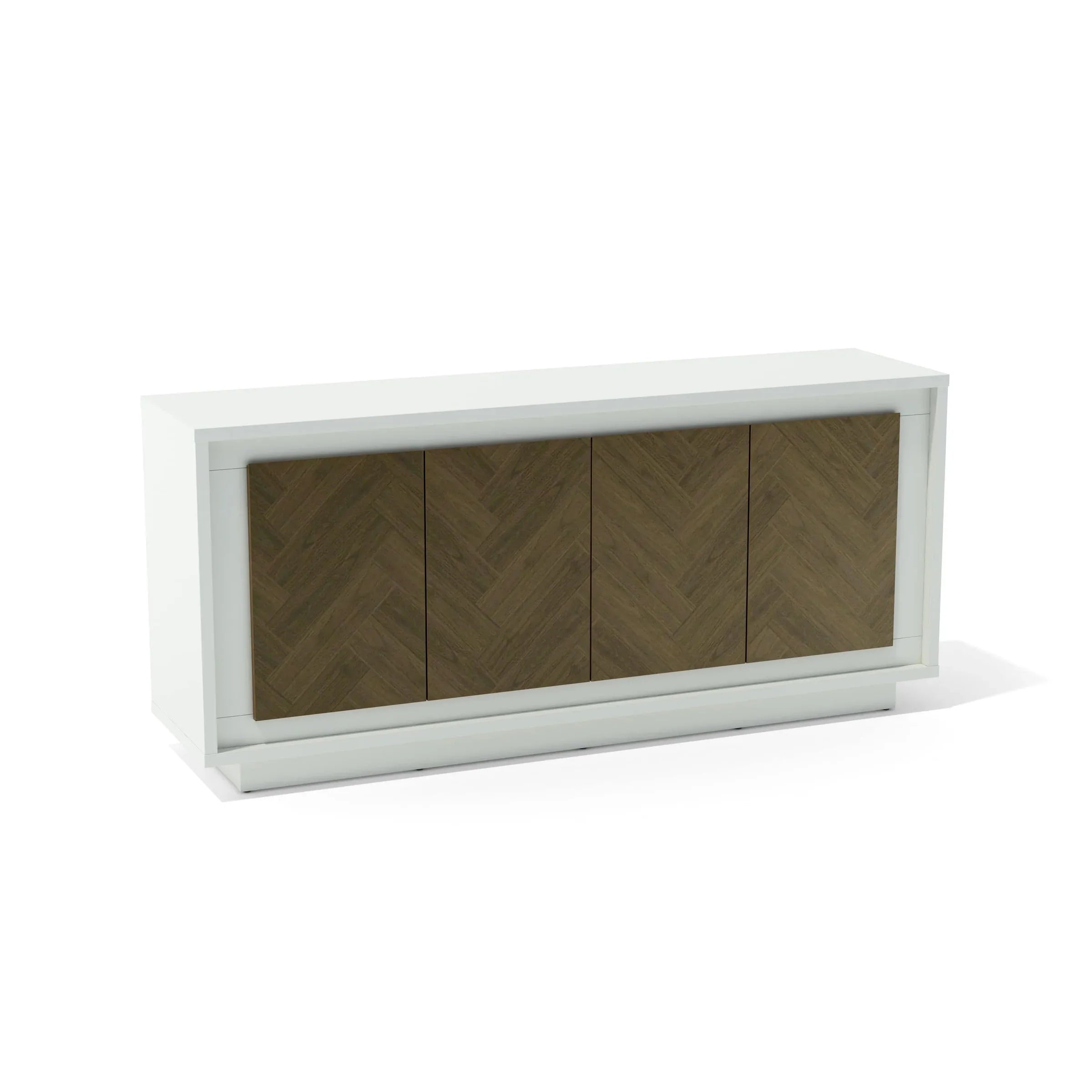 Anderson Teak Paraggi Sideboard - White & Mahogany Finish - SB PB 6316 - Perfect for Dining Room Storage & Living Room Organization