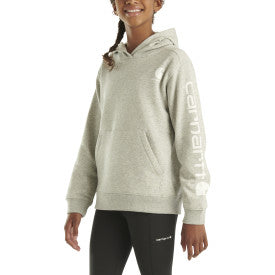 Trendy Youth Long Sleeve Graphic Sweatshirt - Grey Heather | Comfortable Pullover Hoodie for Teens | Perfect for School, Casual Wear & Outdoor Activities