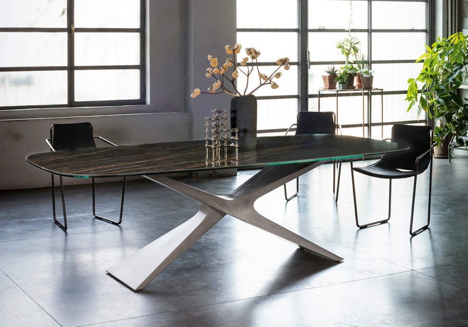 Midj Nexus Dining Table - Modern Wooden Dining Table for 6 - Perfect for Family Dinners & Entertaining Guests in Dining Room