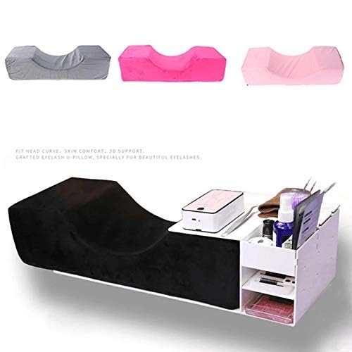 **MXC Lash Pillow - Memory Foam Neck Support & Eyelash Extension Pillow with Pocket for Salon & Home Use - Soft Grafting Comfort (Black)**    **Use Cases:** Perfect for professional lash artists, at-home eyelash extensions, makeup application, and salon treatments.