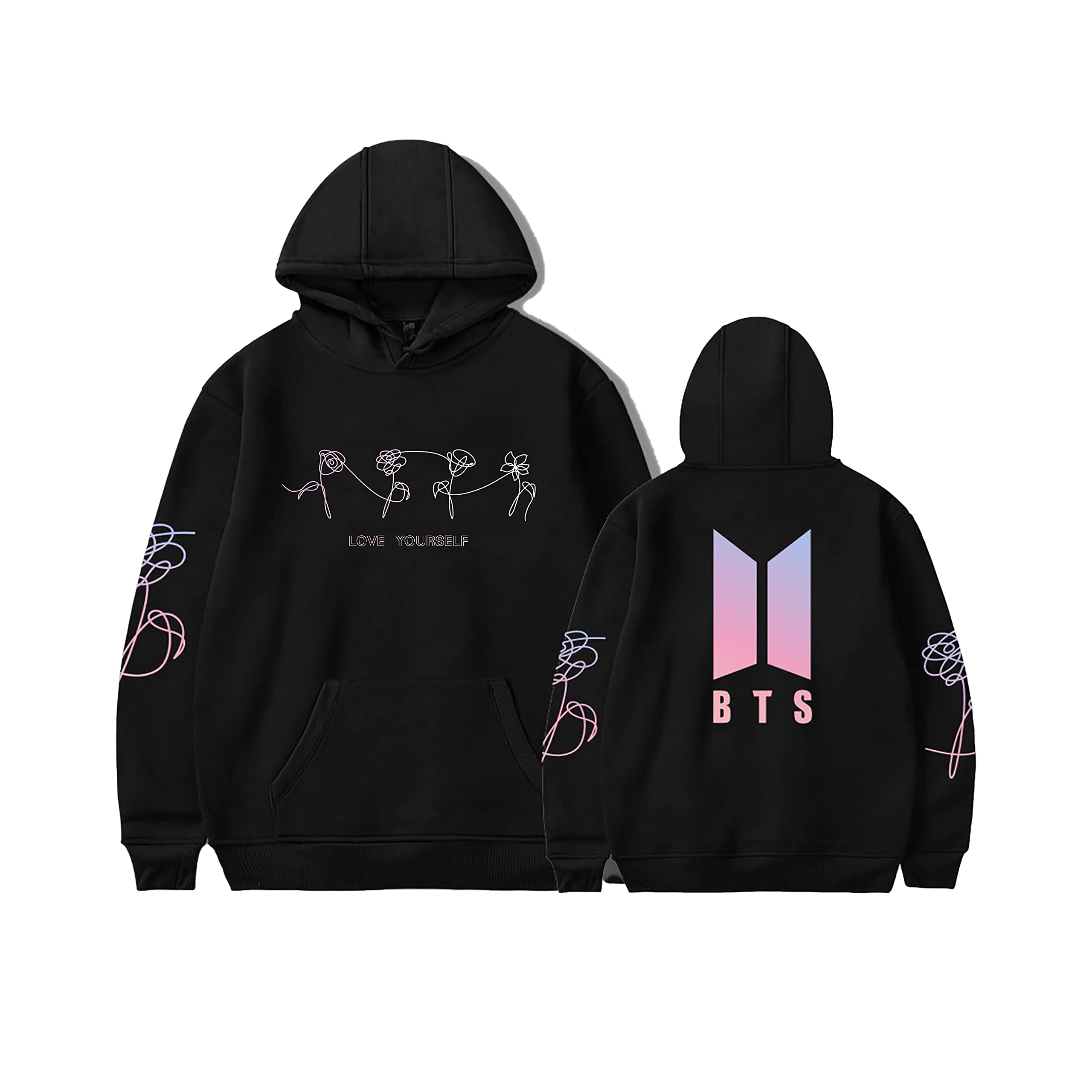 K-pop Hoodie Love Yourself Teen Pullover - Trendy Unisex Casual Sweatshirt for Men & Women | Perfect for Concerts, Streetwear & K-pop Fan Fashion