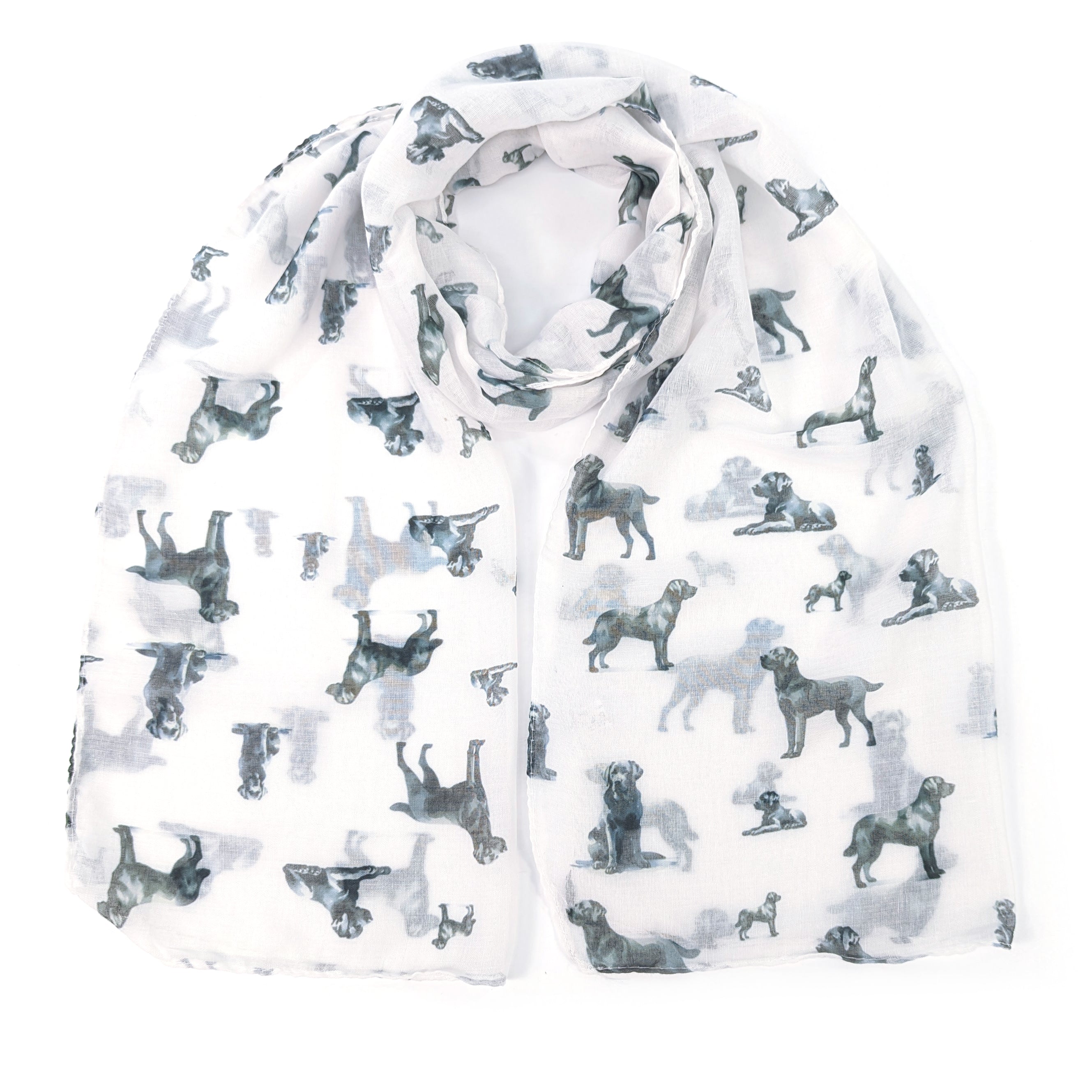 Dapper Dog Scarf - White (50x180cm) | Stylish Pet Fashion Accessory for Small & Medium Dogs | Perfect for Winter Walks, Photo Shoots & Special Occasions