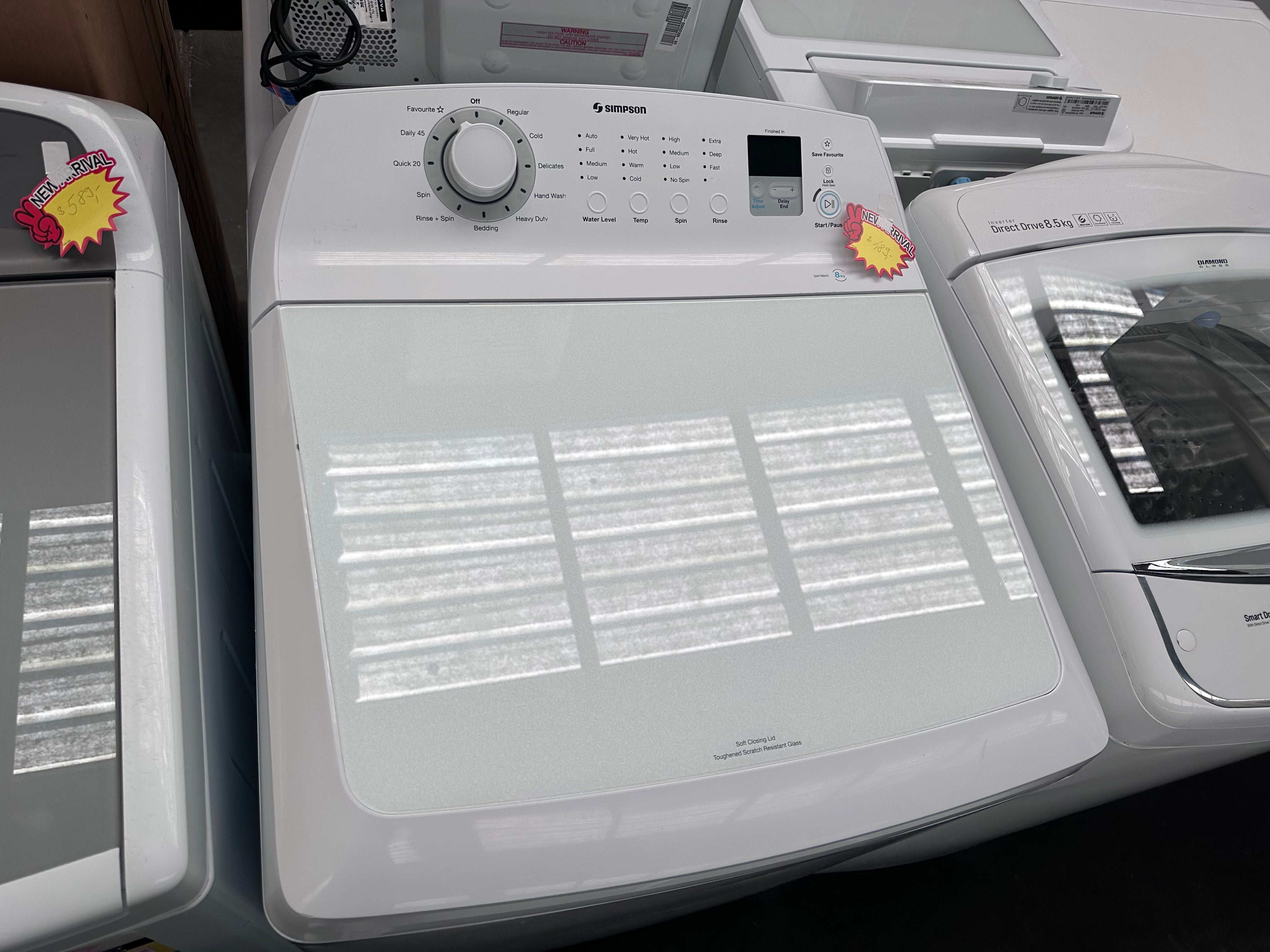 Refurbished Simpson 8kg Top Load Washing Machine - Energy Efficient Laundry Solution for Apartments & Small Homes | Perfect for Compact Spaces & Eco-Friendly Living