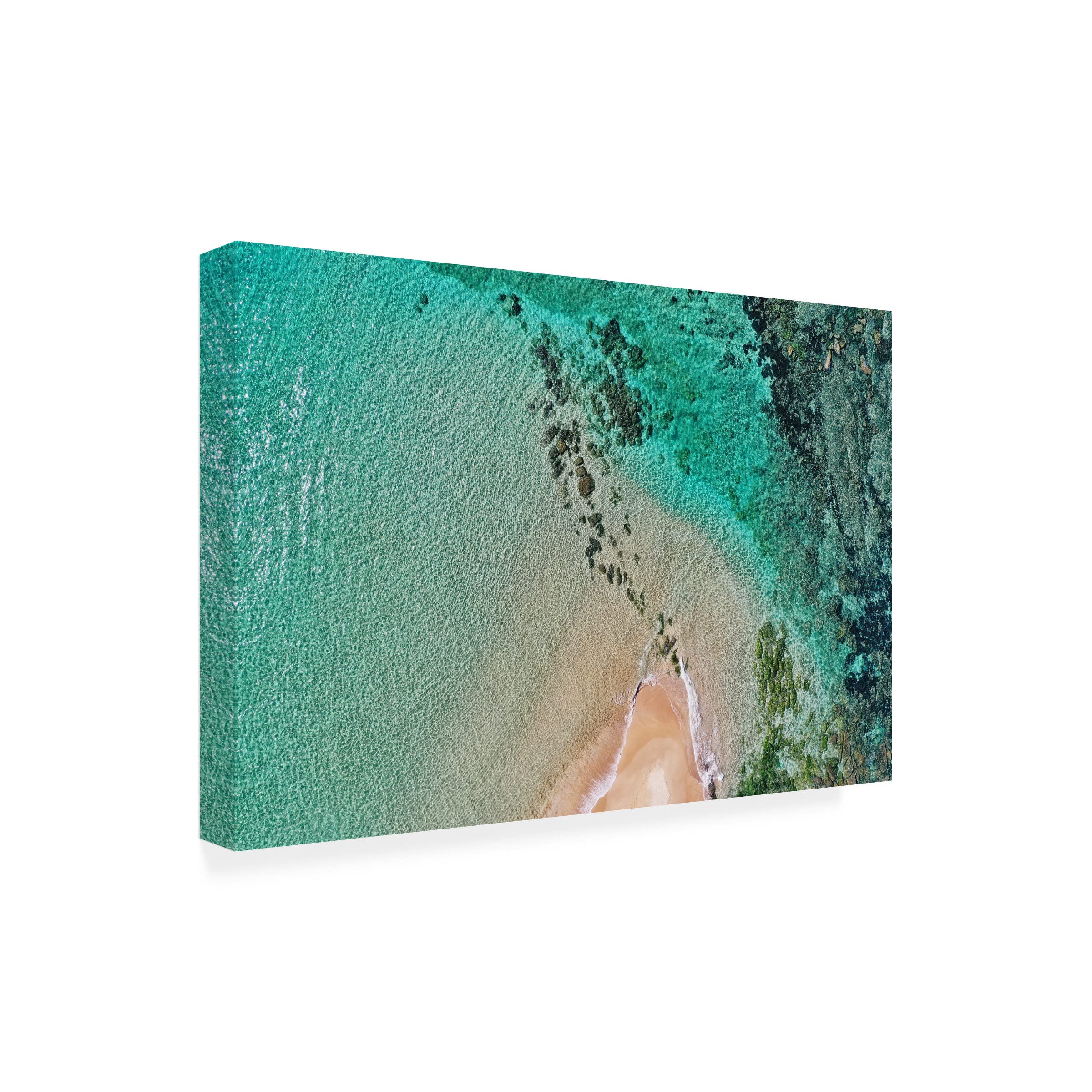 Trademark Fine Art 'Ocean Vibes' Canvas Wall Art by Beata Czyzowska Young - Coastal Beach House Decor for Living Room, Bedroom & Office