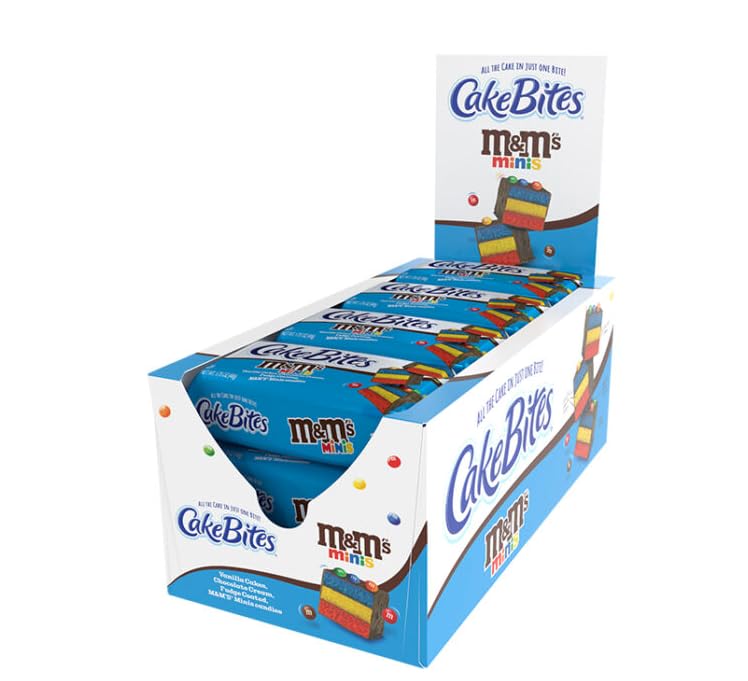 Cookies United Original Cakebites - Grab & Go Bite-Sized Licensed Snacks with M&M's (Family Pack) | Perfect for School Lunches, Office Snacks & Party Treats
