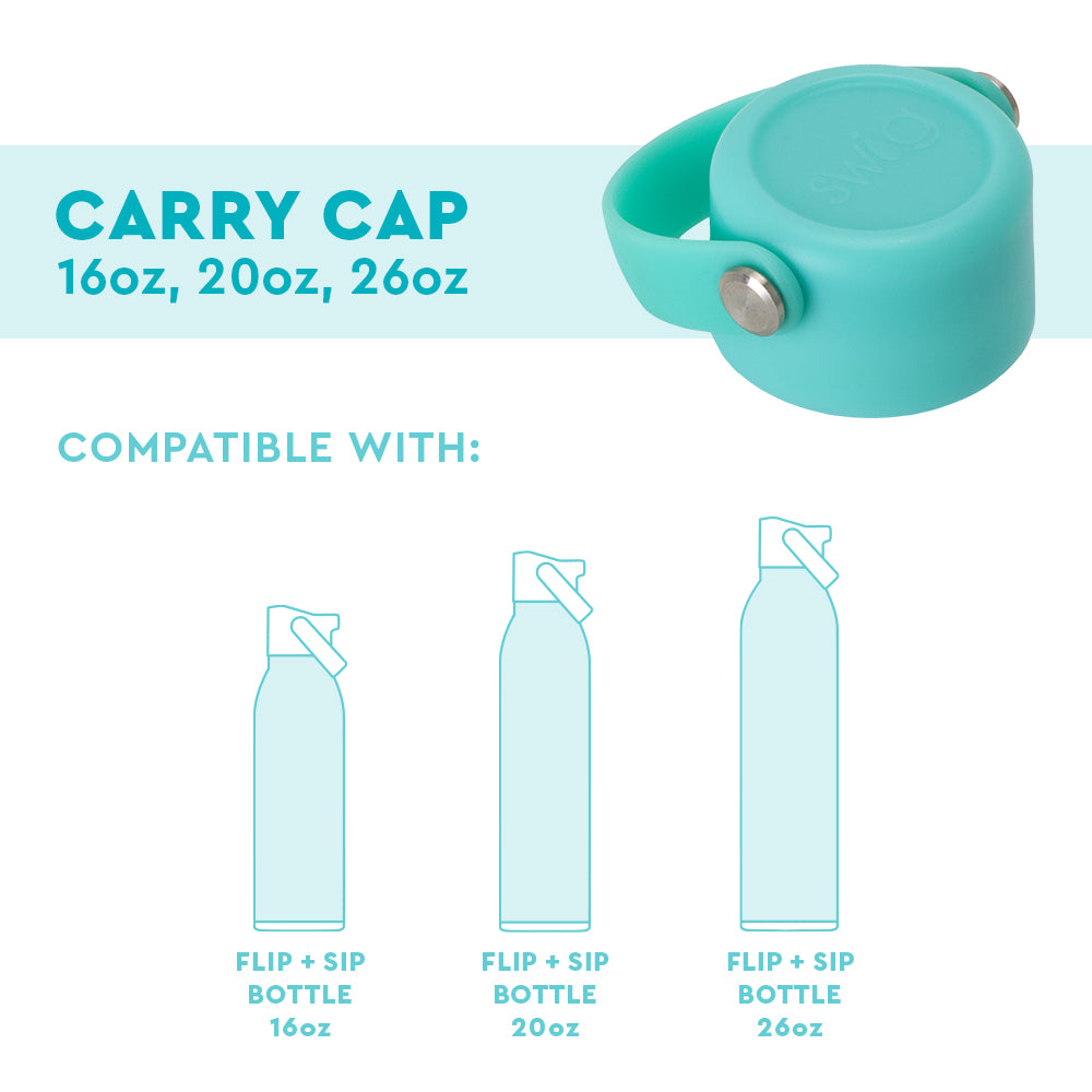 Aqua Carry Cap - Leak Proof Water Bottle Lid for 16oz, 20oz, 26oz Standard Mouth Bottles | Perfect for Gym, Hiking & Travel | BPA Free Drinking Accessory