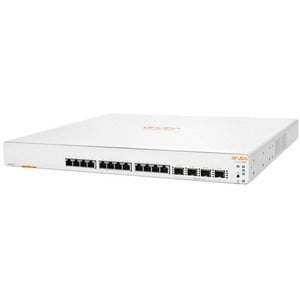 Aruba Instant On 1960 12XGT 4SFP+ Managed Switch - 12 Port 10G Ethernet (10GBase-T/X) - Layer 2 Modular Switch with 80W Power - Supports Fiber & Twisted Pair - Rack/Table/Wall/Under Desk Mount - Ideal for Data Centers, Offices & Network Closets