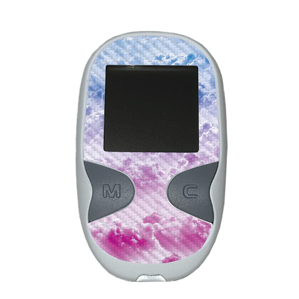 MightySkins Carbon Fiber Skin for Care Touch Glucose Meter - Candy Clouds Design | Protective & Durable Textured Cover | Easy to Apply | Made in USA | Perfect for Diabetes Management & Travel Protection