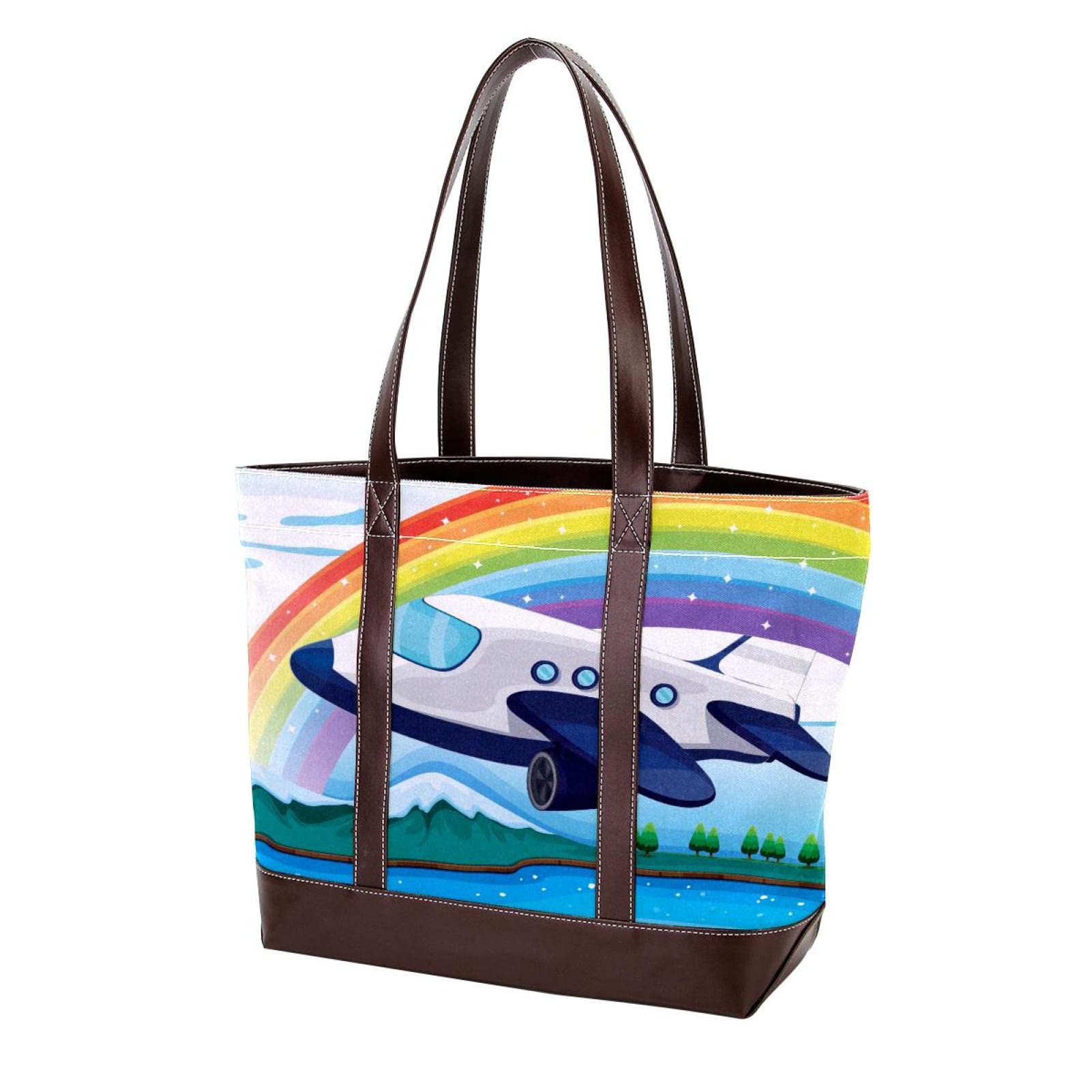 Stylish Space Stars Rocket Planets Tote Bag - Large Leather Canvas Purse for Women, Top Handle Shoulder Satchel Hobo Bag - Perfect for Work, Travel & Shopping