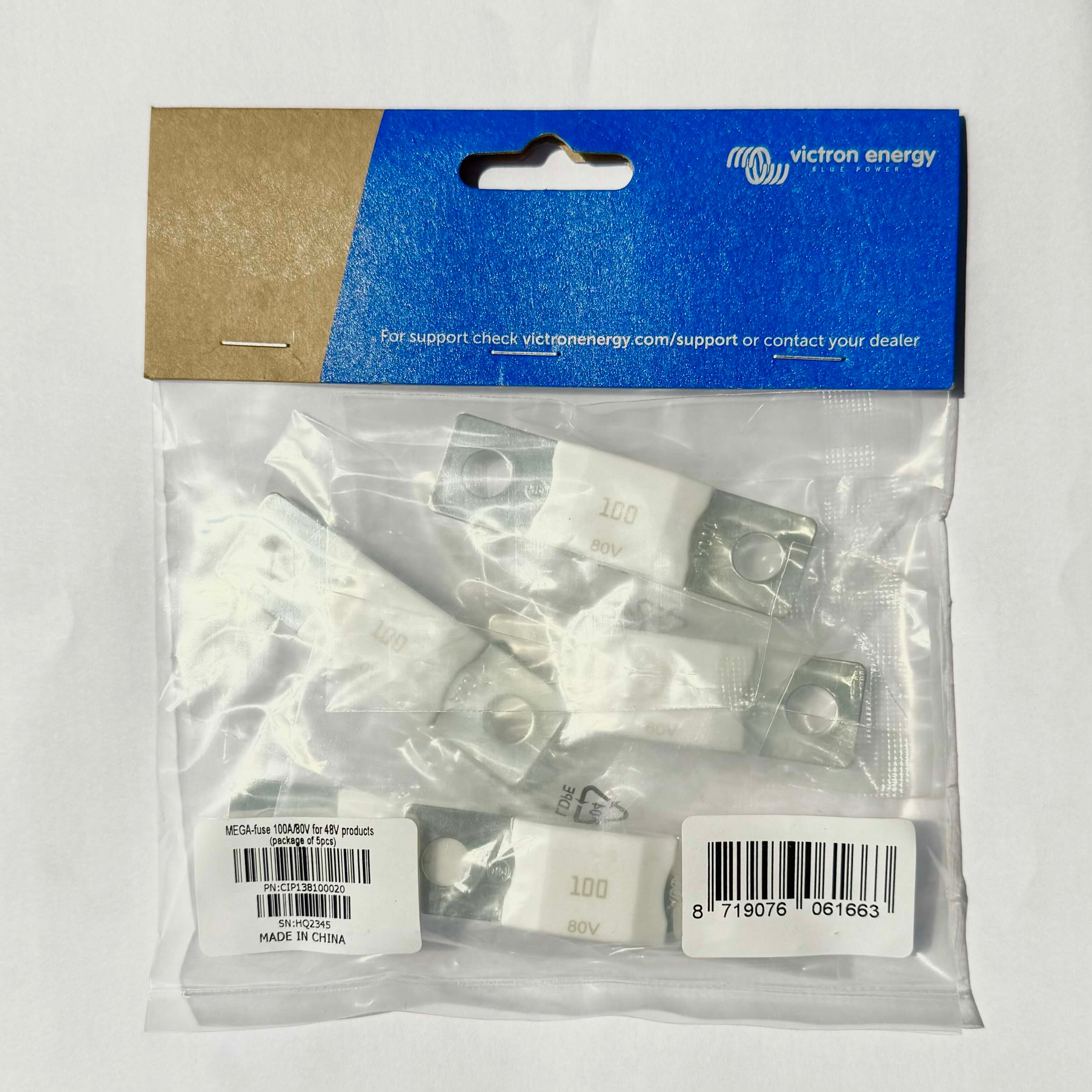 5-Pack MEGA 100A/80V Ceramic Fuses - High Amp Automotive & Marine Fuse for Heavy-Duty Electrical Protection