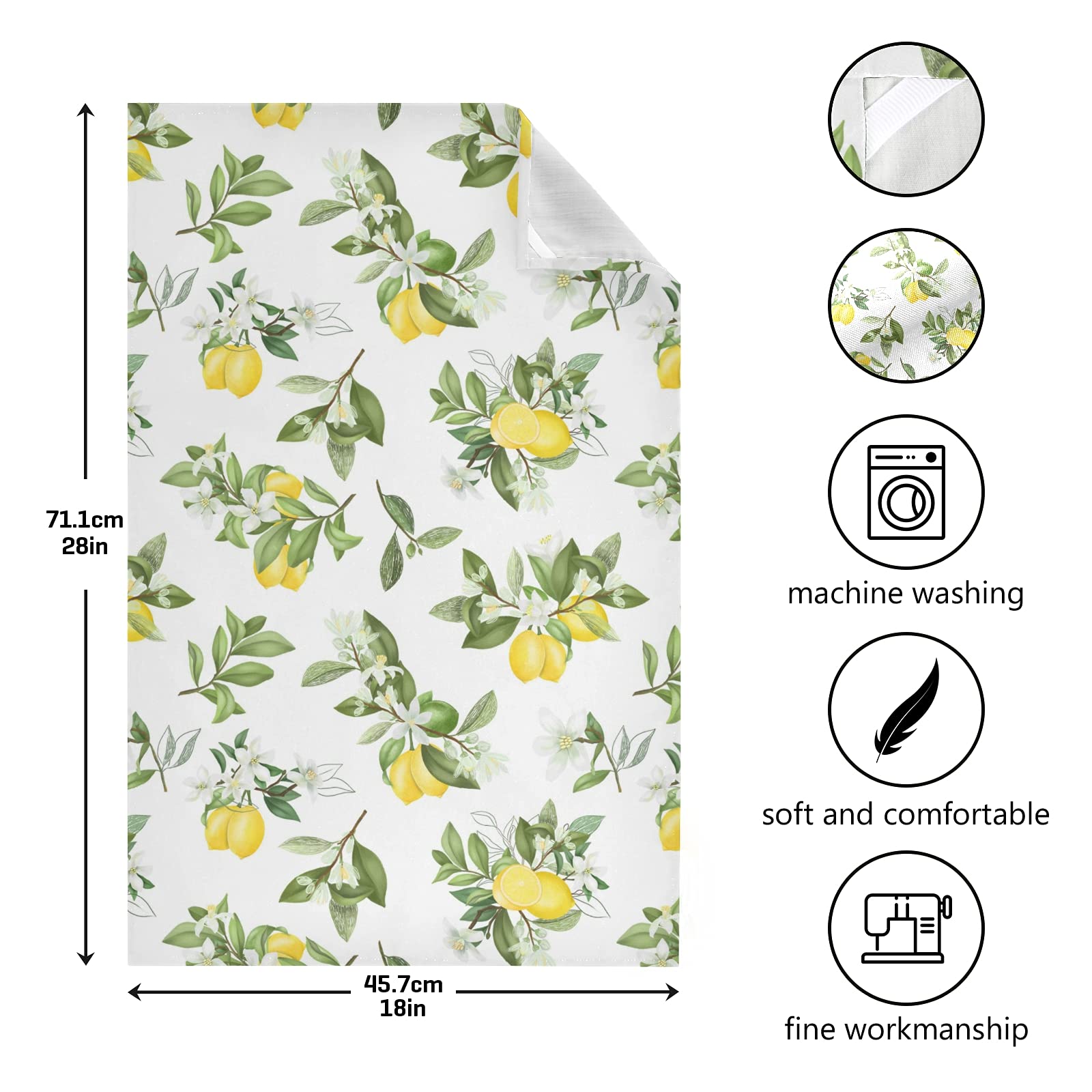 Premium Absorbent Kitchen Towels 4-Pack - Super Soft & Fast Drying Dish Cloths (28
