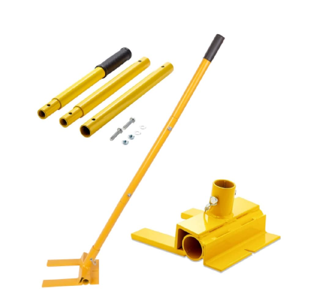 44 Inch Heavy Duty Pallet Buster Tool - Deck Wrecker & Pry Bar for Wooden Pallet Disassembly - Perfect for Warehouse, Construction and DIY Deck Board Removal Projects