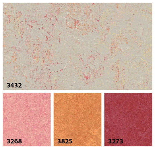 Marmoleum Cinch Loc Seal Square Flooring Tile - Fruit Punch Color (12