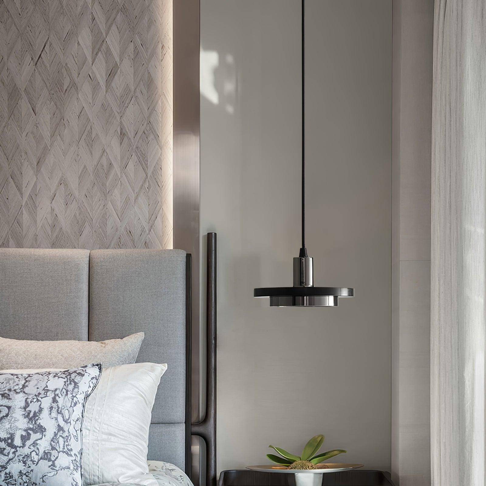 Modern Double Circle Pendant Light Fixture - Industrial Style Ceiling Lamp for Dining Room, Kitchen, Living Room & Bedroom