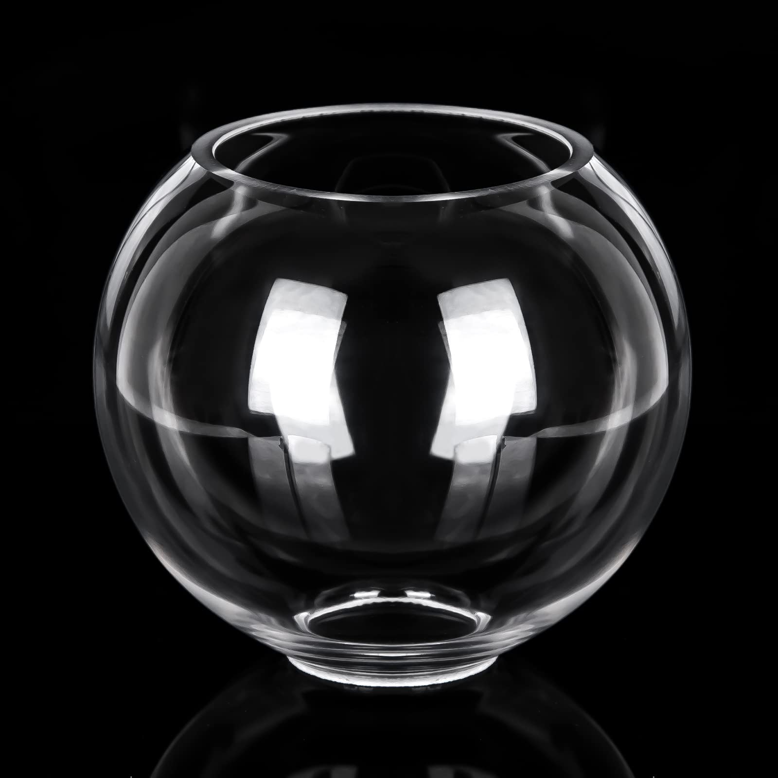 Clear Glass Globe Lamp Shade Replacement - 4.2cm Socket Base & 13cm Diameter for Chandelier, Pendant & Ceiling Lights - Perfect for Dining Room, Bedroom & Living Room Lighting Decor