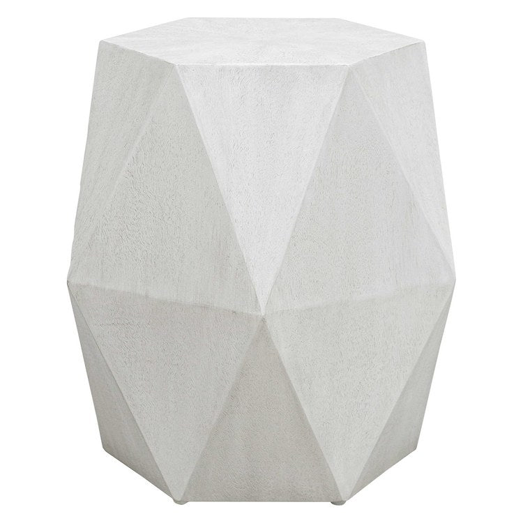 Volker 18 x 18 Inch White Ceruse Accent Table - Perfect for Living Room, Bedroom, or Entryway Decor