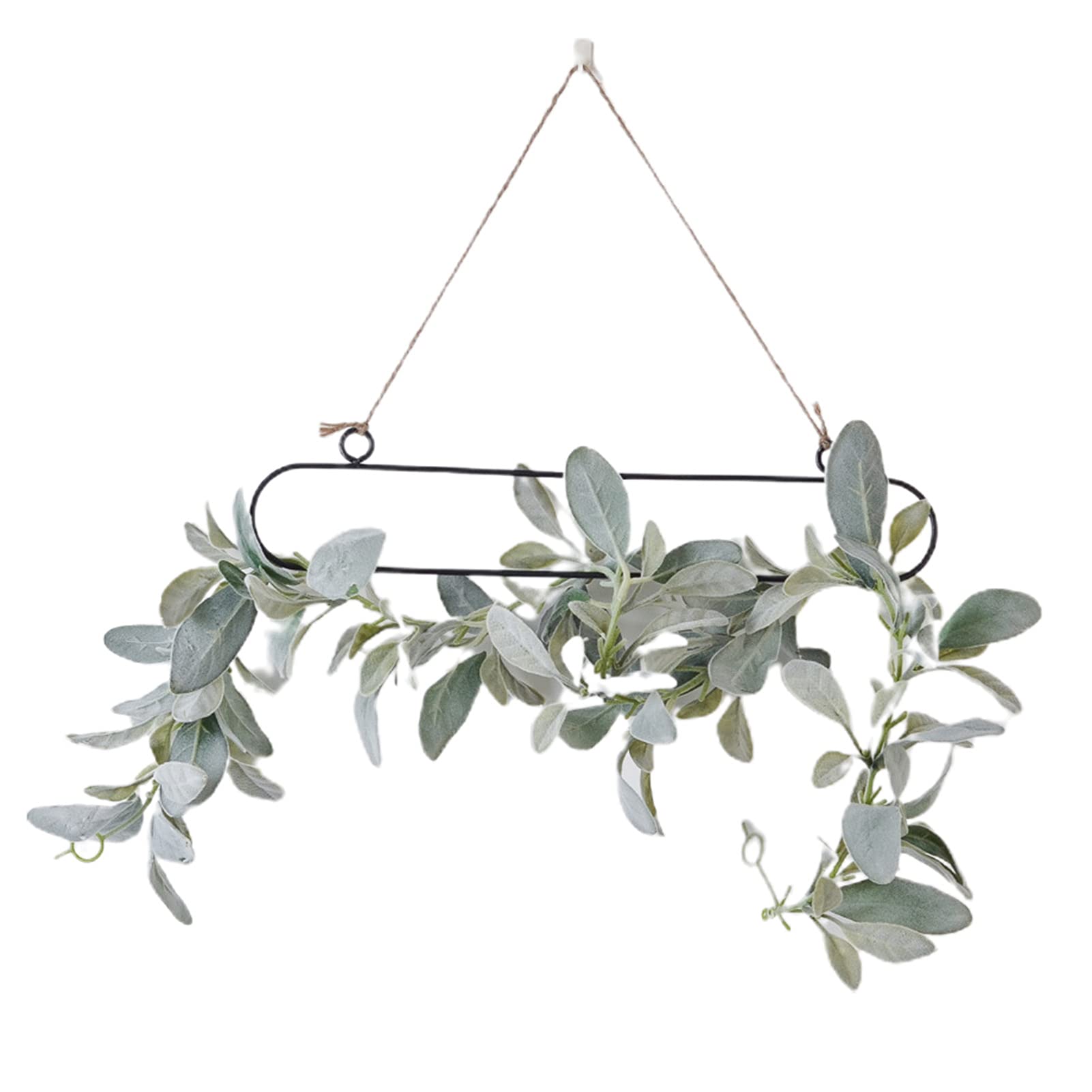 Artificial Butterfly Plant Wreath - Rectangular Wall Hanging Garland Decor for Home & Garden | Indoor/Outdoor Door Decor, Wedding, Party Decoration