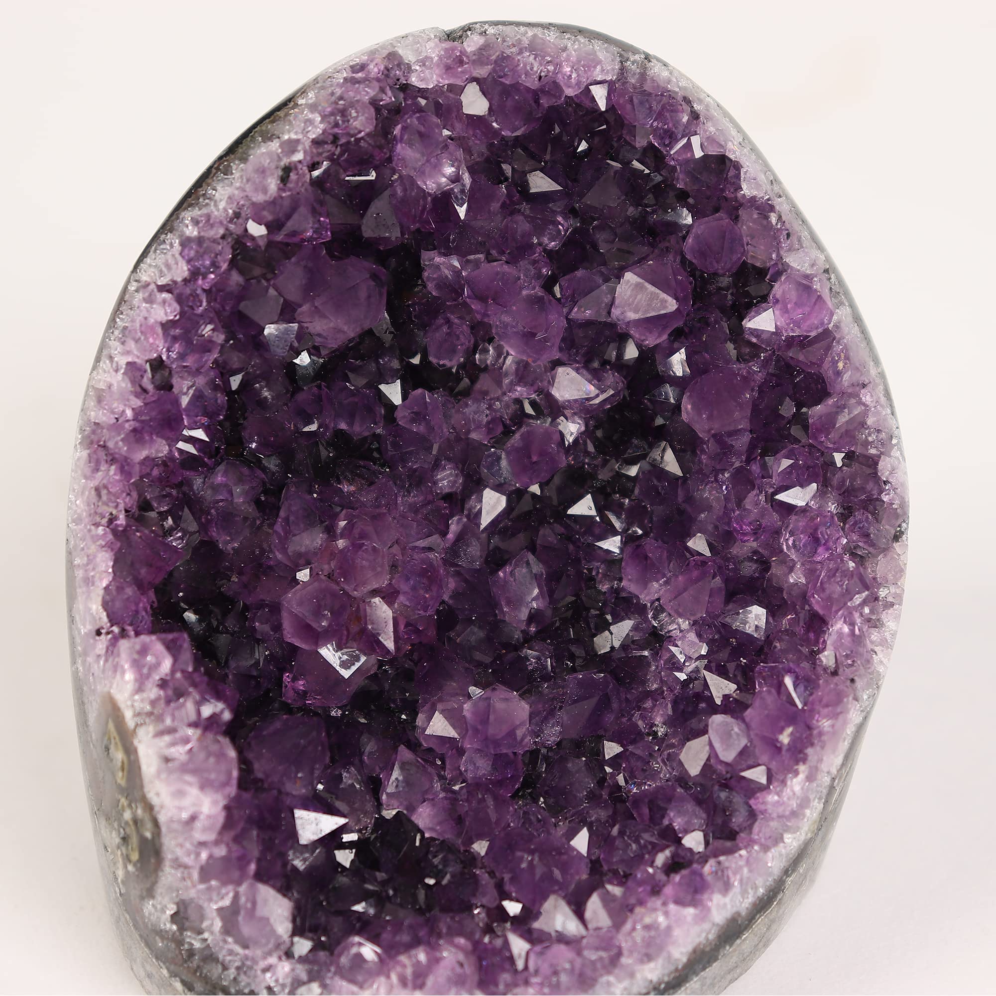 Natural Deep Purple Uruguay Amethyst Crystal Clusters - Raw Amethyst Geode Quartz Mineral Specimen for Home Decor, Meditation & Healing Crystals Collection