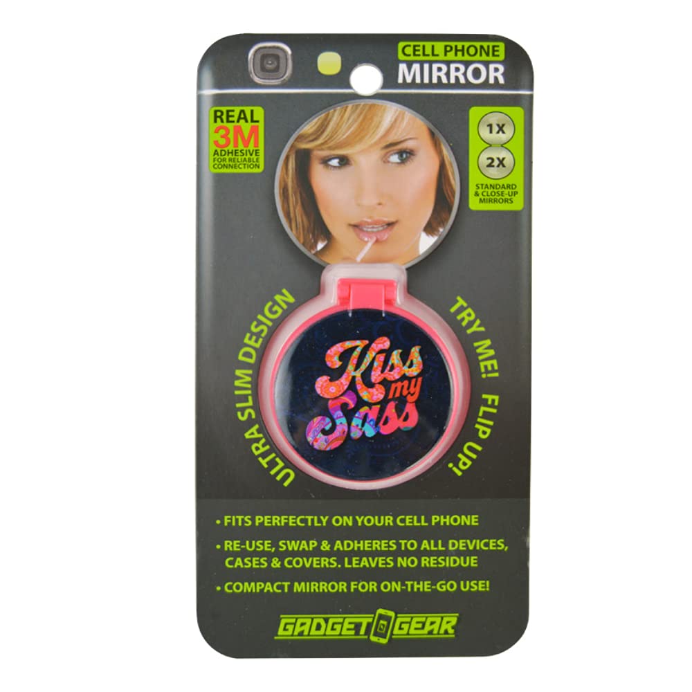 Stylish Cell Phone Mirror - Perfect for Selfies, Makeup & Travel | Kiss My Sass Brand