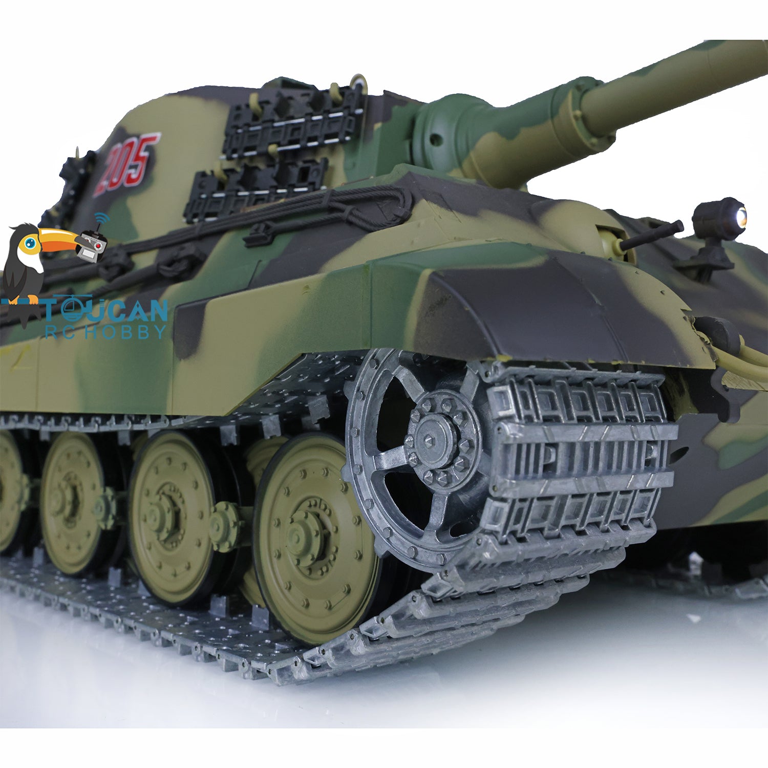 2.4Ghz Henglong 1:16 Scale German King Tiger RTR RC Tank - 3888A Model with Metal Tracks, 340° Rotating Turret & Steel Gearbox | US Stock | Battle Simulation & Collectible Display