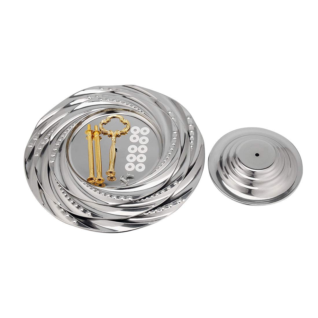 3 Tier Stainless Steel Cake Stand - Elegant Dessert Serving Tray for Wedding, Birthday Party, Tea Party | Perfect for Fruits, Cupcakes, Buffet Display & Christmas Decorations (Silver) - Ideal for Home Entertaining, Holiday Gatherings & Special Events