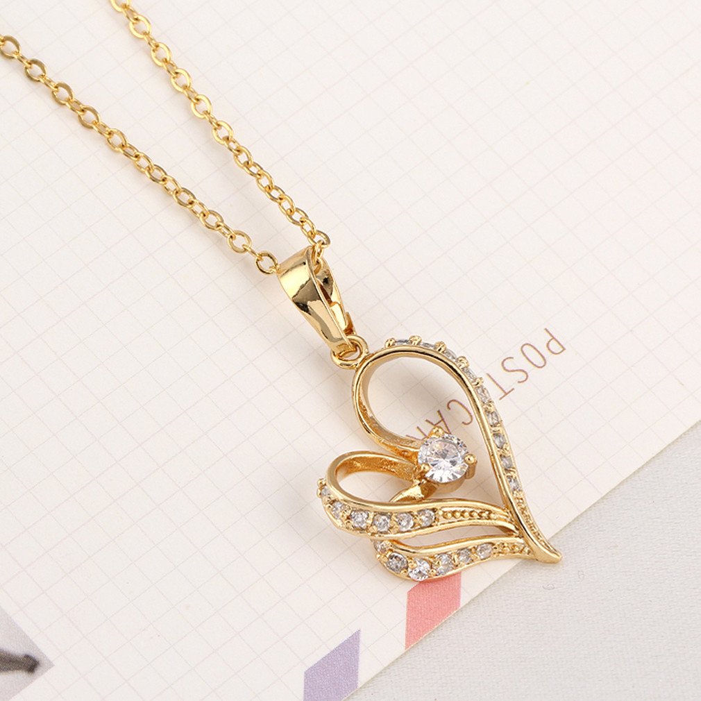 18K Gold Plated Crystal Heart Necklace for Women - Elegant Jewelry Gift for Anniversary, Birthday & Valentine's Day - Perfect for Romantic Occasions & Special Events