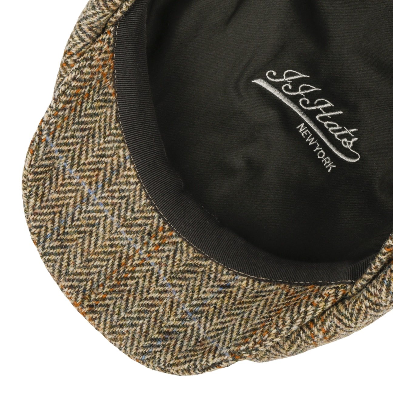 JJ Hats Premium Eight Panel Cap in Classic Harris Tweed - Stylish & Durable Men's Hat for Outdoor Adventures, Travel & Casual Wear