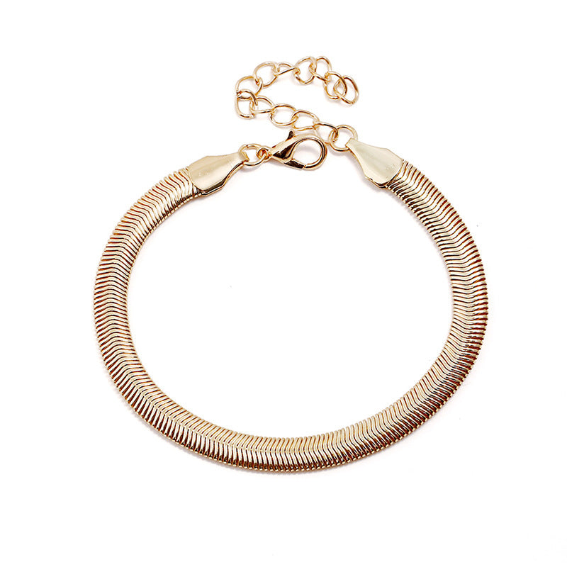 Stainless Steel Snake Chain Fish Scale Ankle Bracelet - Elegant Foot Jewelry for Women, Perfect for Parties, Weddings & Beach Outfits