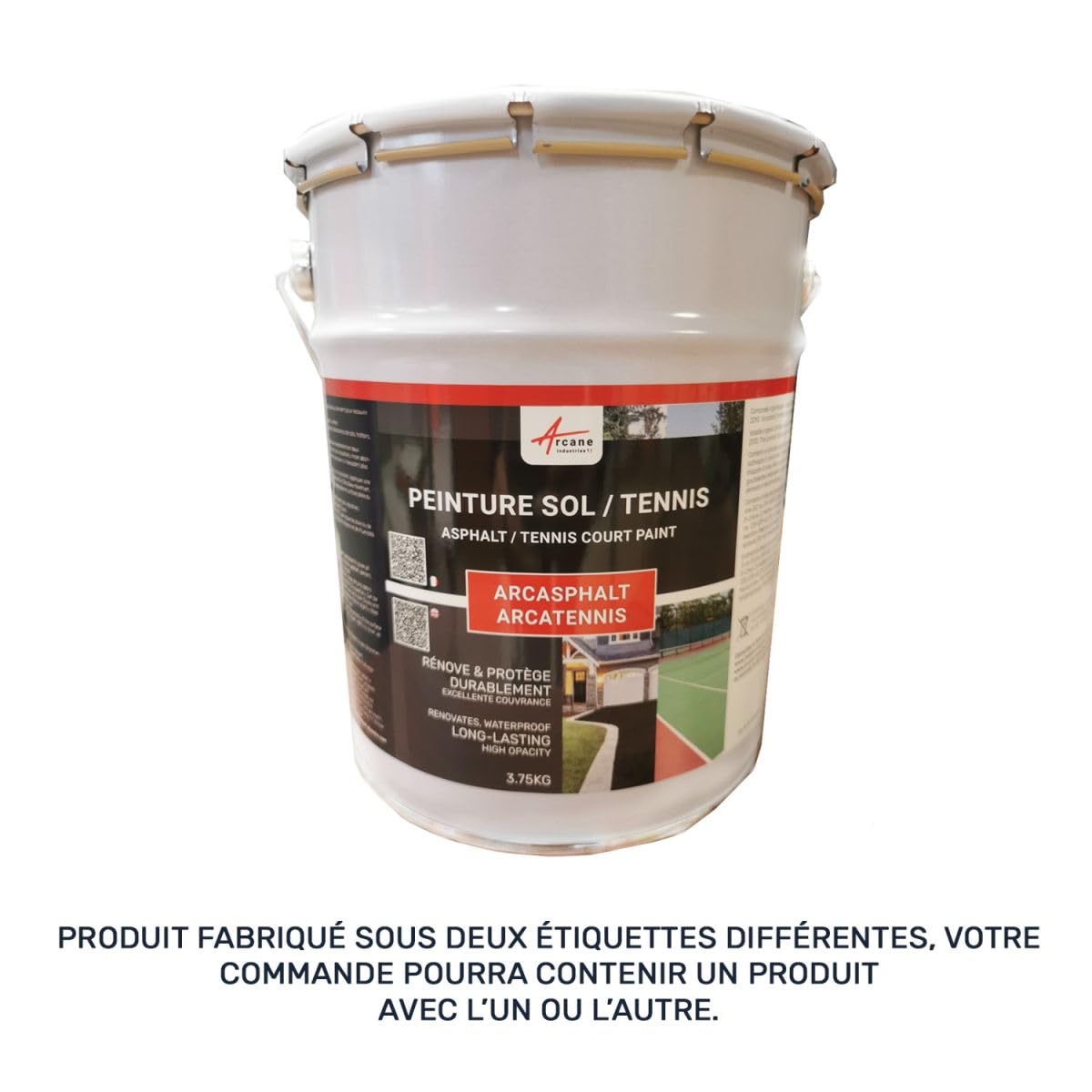 Bituminous and Tar Paint: Asphalt Floor Resin - 15 kg (Covers Up to 30 m² in 2 Coats) Light Brown - ARCANE INDUSTRIES - Ideal for Driveway Repair, Parking Lot Sealing, and Road Surface Protection