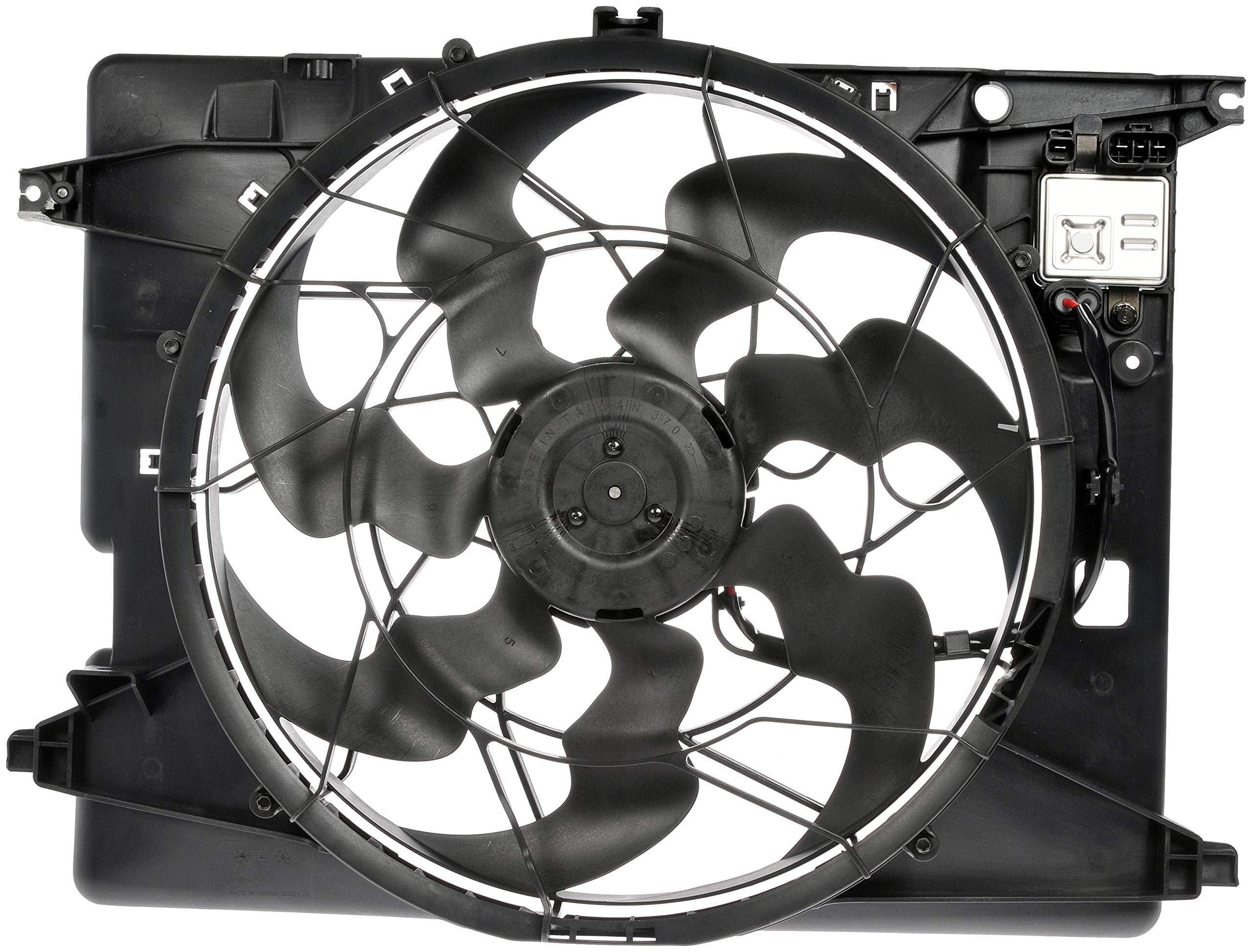 Dorman 621-570 Engine Cooling Fan Assembly Replacement for Hyundai Elantra, Sonata, Santa Fe & More - Perfect for Overheating Prevention & Optimal Engine Performance
